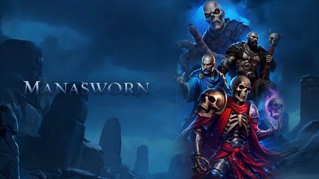 Manasworn key art, 16:9, with the logo