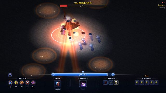 Manasworn screenshot: Boss fight: the Emberlord