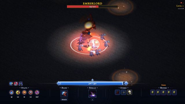 Manasworn screenshot: Emberlord, tier ladder